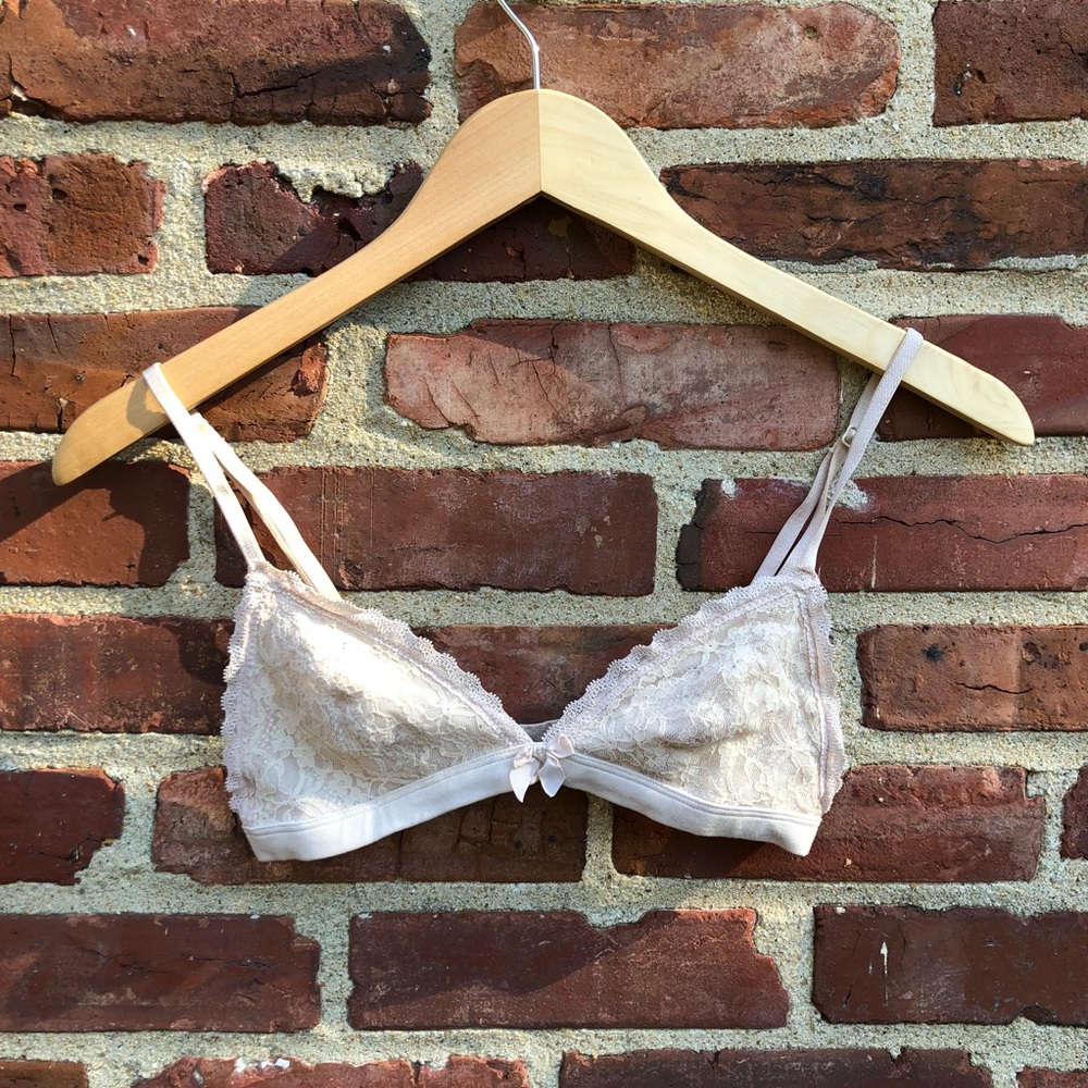 AERIE lace bralette white cream XS bra soft comfy
